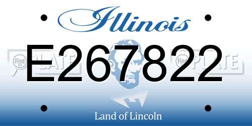 E267822 Illinois License Plate