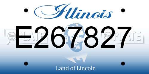 E267827 Illinois License Plate