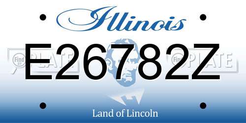 E26782Z Illinois License Plate