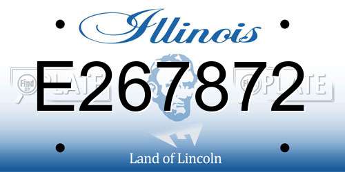 E267872 Illinois License Plate