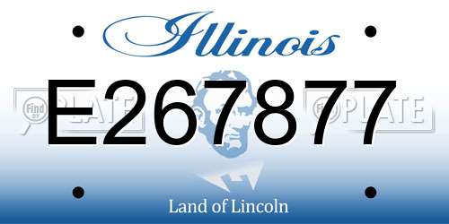 E267877 Illinois License Plate