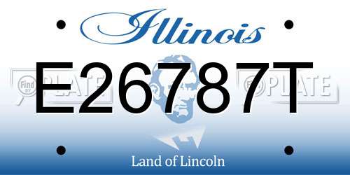 E26787T Illinois License Plate