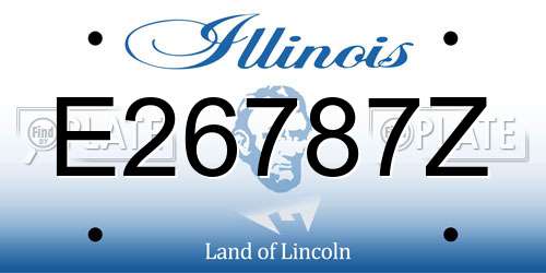 E26787Z Illinois License Plate