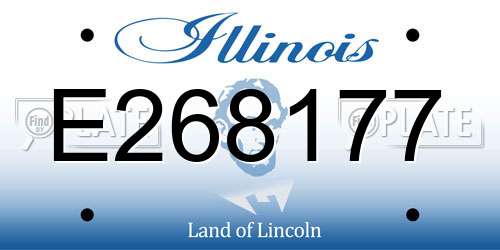 E268177 Illinois License Plate