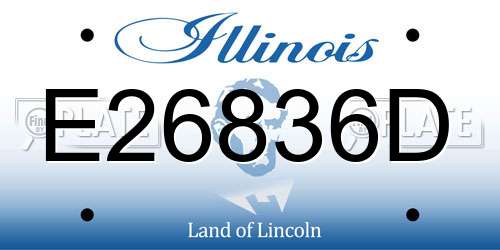 E26836D Illinois License Plate