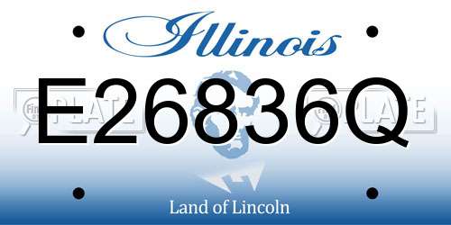 E26836Q Illinois License Plate