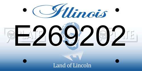 E269202 Illinois License Plate