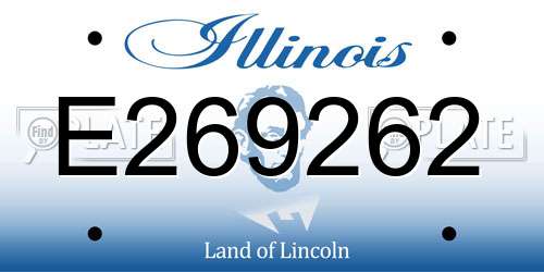 E269262 Illinois License Plate