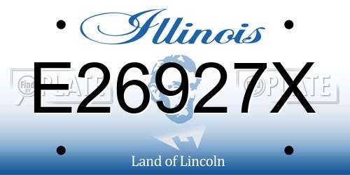 E26927X Illinois License Plate