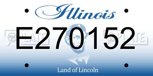E270152 Illinois License Plate