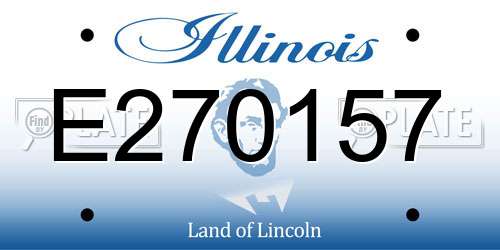 E270157 Illinois License Plate