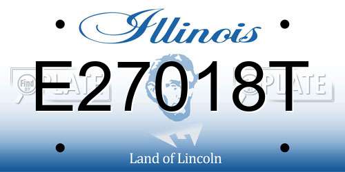 E27018T Illinois License Plate