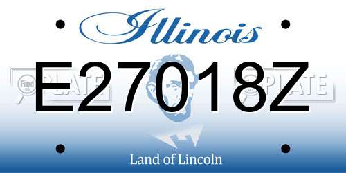 E27018Z Illinois License Plate