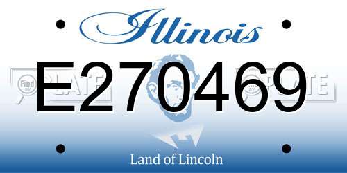 E270469 Illinois License Plate