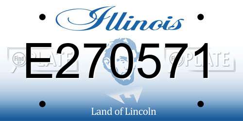 E270571 Illinois License Plate