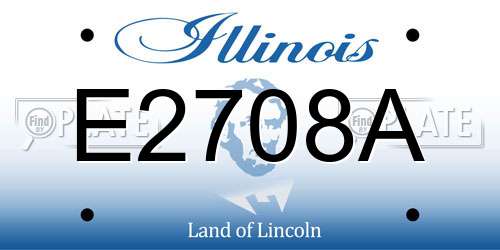E2708A Illinois License Plate