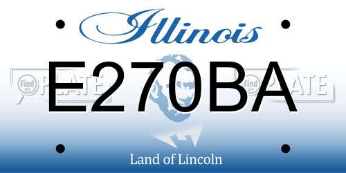 E270BA Illinois License Plate