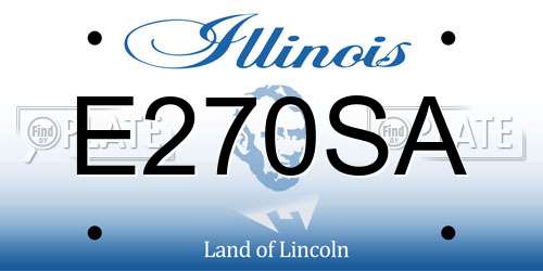 E270SA Illinois License Plate