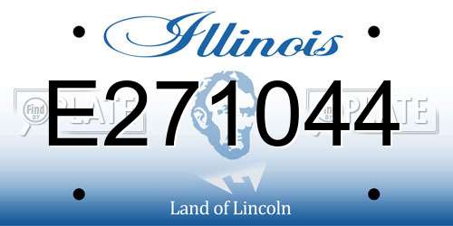 E271044 Illinois License Plate