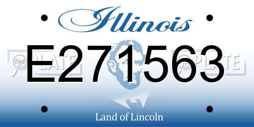 E271563 Illinois License Plate