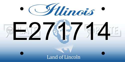 E271714 Illinois License Plate