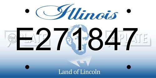 E271847 Illinois License Plate