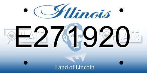 E271920 Illinois License Plate