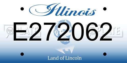 E272062 Illinois License Plate
