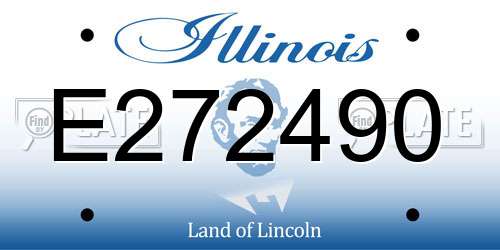 E272490 Illinois License Plate