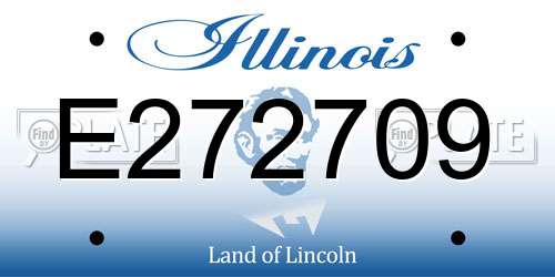 E272709 Illinois License Plate