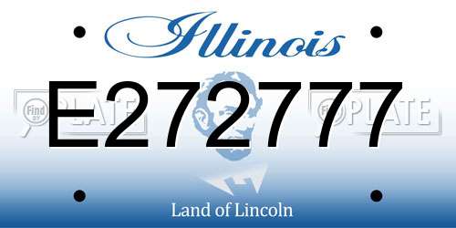 E272777 Illinois License Plate