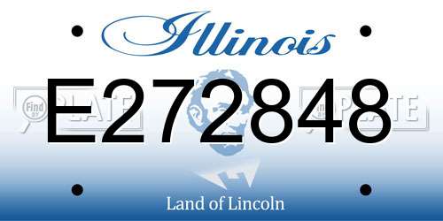 E272848 Illinois License Plate