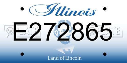 E272865 Illinois License Plate