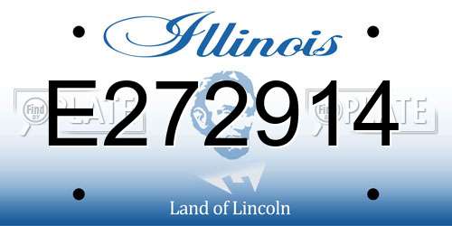 E272914 Illinois License Plate