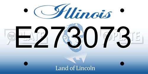 E273073 Illinois License Plate