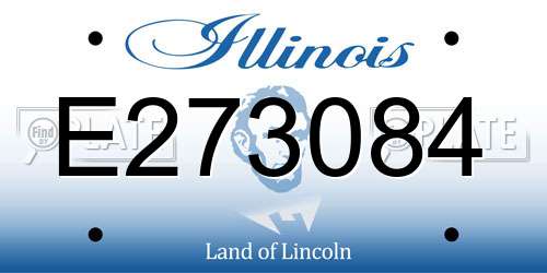 E273084 Illinois License Plate