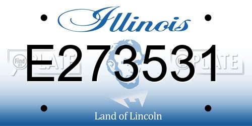 E273531 Illinois License Plate