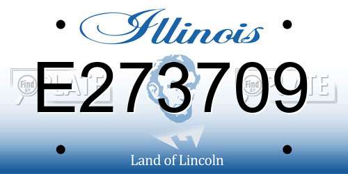 E273709 Illinois License Plate