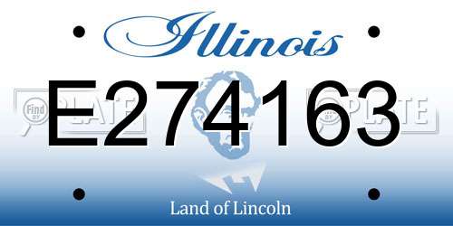 E274163 Illinois License Plate