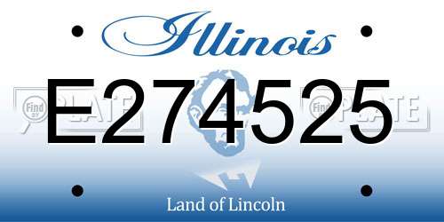 E274525 Illinois License Plate