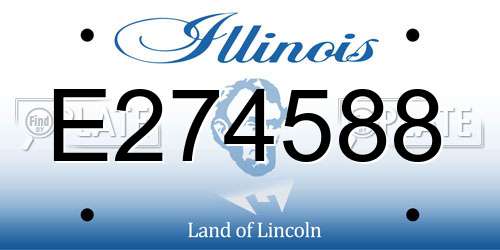 E274588 Illinois License Plate