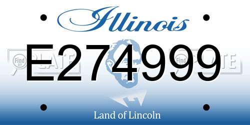 E274999 Illinois License Plate