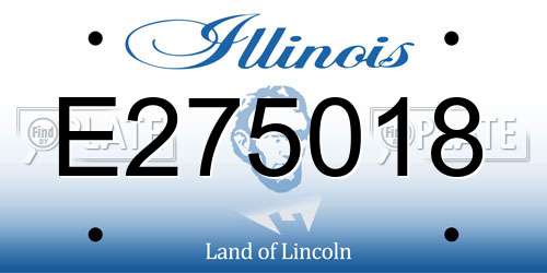 E275018 Illinois License Plate