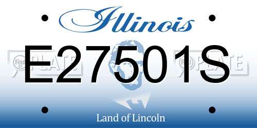 E27501S Illinois License Plate