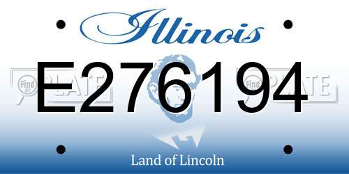 E276194 Illinois License Plate