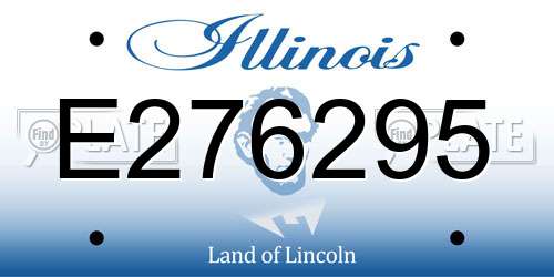 E276295 Illinois License Plate