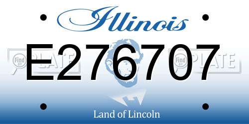 E276707 Illinois License Plate