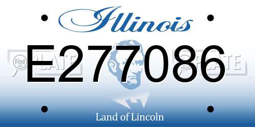 E277086 Illinois License Plate