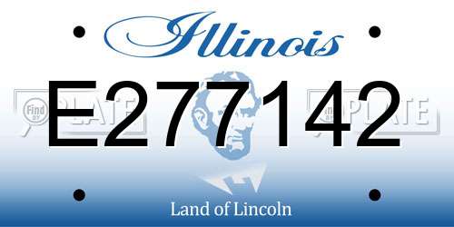 E277142 Illinois License Plate