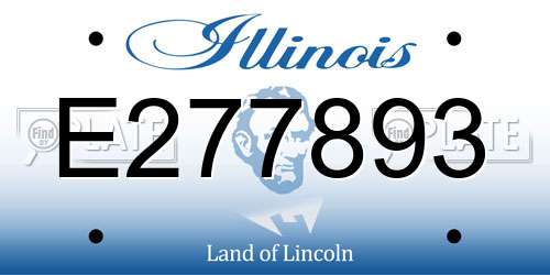 E277893 Illinois License Plate